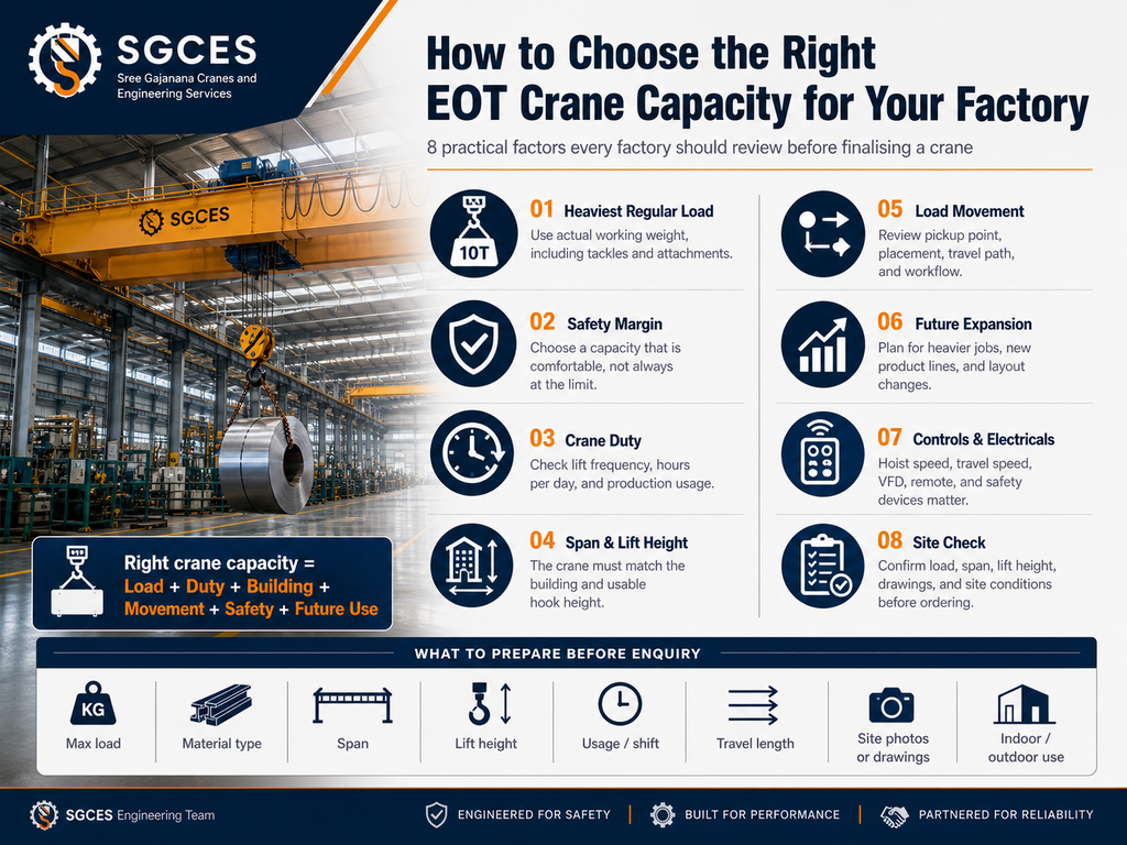 How to choose the right EOT crane capacity for your factory